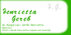 henrietta gereb business card