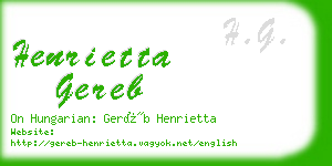 henrietta gereb business card